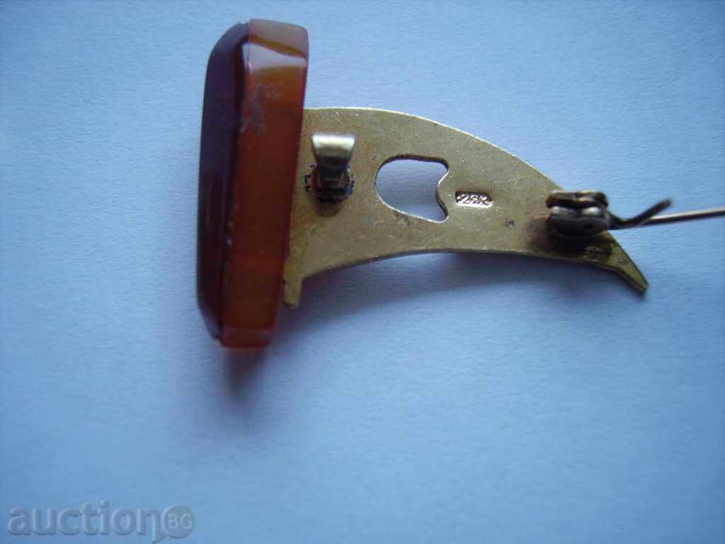 Sell ​​a brooch-amber and metal - 5