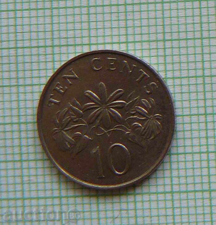 10 цента Сингапур 1986 г.