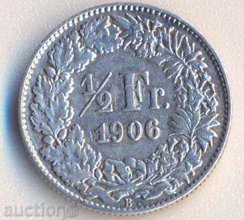 Elveția 1/2 Franc 1906 monede de argint