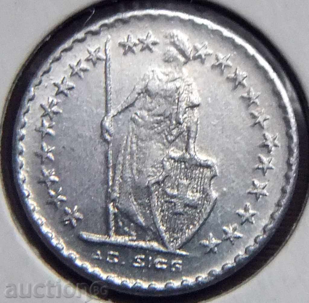 Switzerland 1 franc 1979 AG.SIGG - Alum.