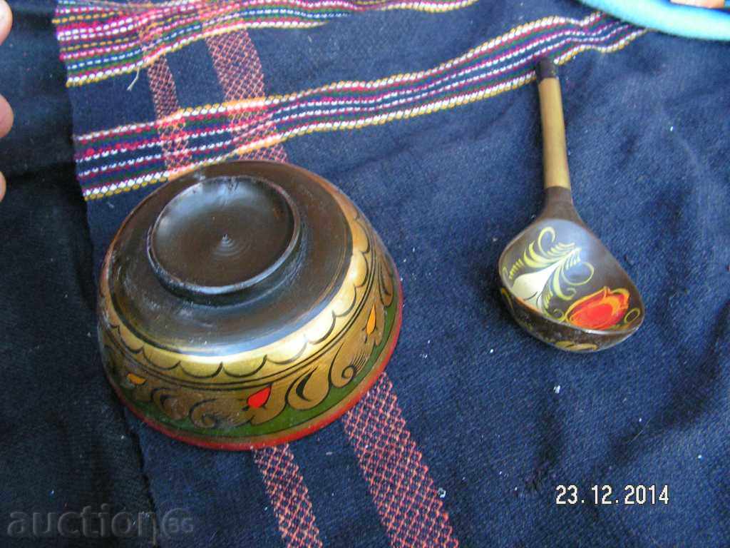 Auction 4562. OLD RUSSIAN DRESSED WOODEN WOOD AND CUP USSR Auction 4562. OLD RUSSIAN DRESSED WOODEN WOOD AND CUP USSR