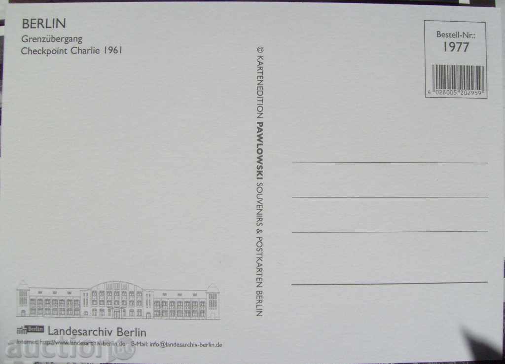 Berlin - The Wall - Checkpoint Charlie in 1961 with price 20.00 BGN | € 10.23 Berlin - The Wall - Checkpoint Charlie in 1961 with price 20.00 BGN | € 10.23