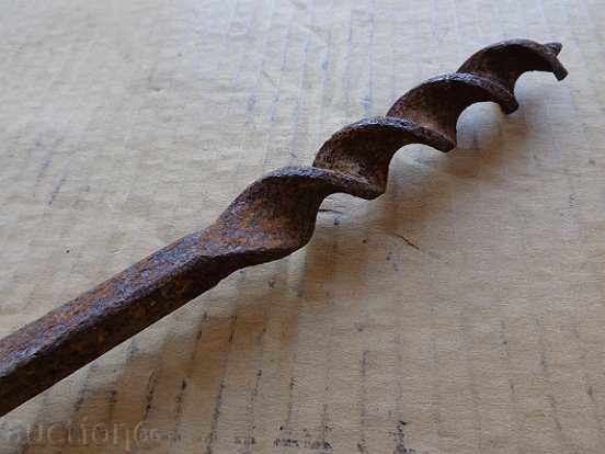 An old primitive crunch, a drill, a screwdriver - 7