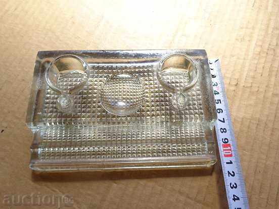 Παλιά γυάλινο μπουκάλι γυάλινο μελανοδοχείο με τιμή 24.00 BGN | € 12.27