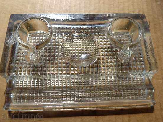 Παλιά γυάλινο μπουκάλι γυάλινο μελανοδοχείο - 5