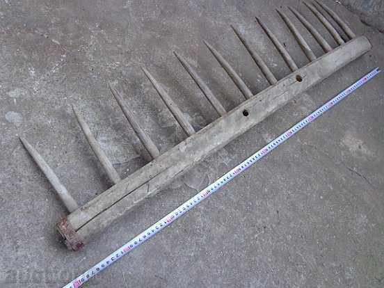 Vechi grebla, instrument de lemn, agricole - 5
