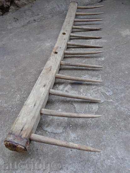 Vechi grebla, instrument de lemn, agricole - 6