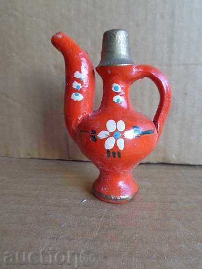 Стара шарена стомничка, стомна, бърдуче, керамика Стара шарена стомничка, стомна, бърдуче, керамика