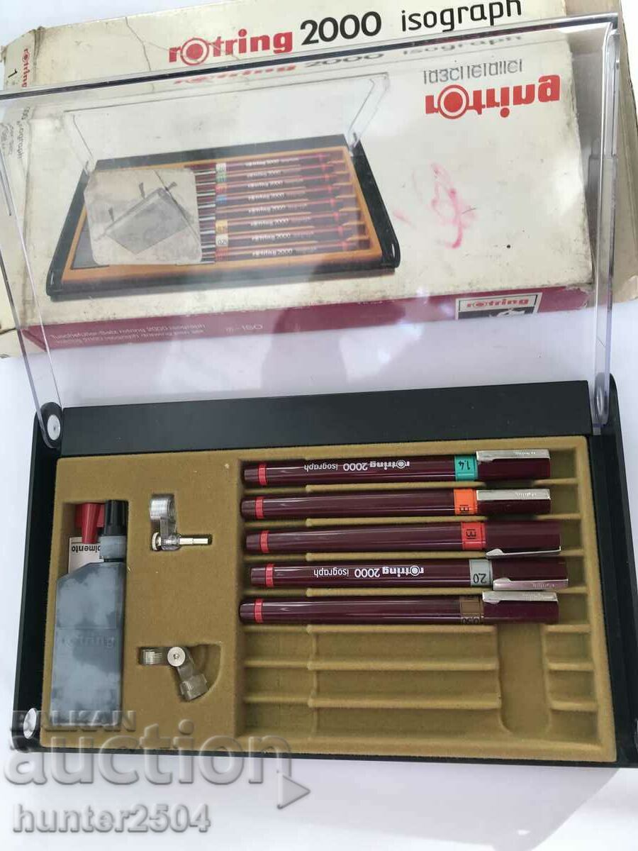 Rapidographs Rotring2000-μέρος ενός σετ