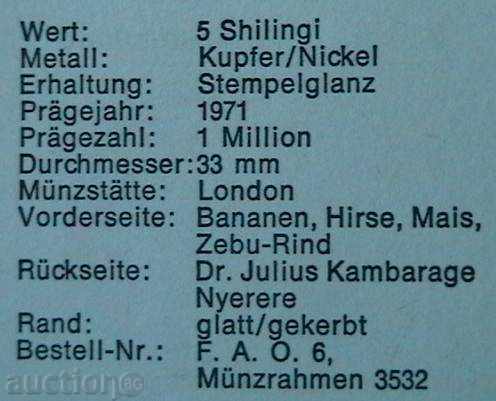 Auction 5 Shilling 1971, Tanzania Auction 5 Shilling 1971, Tanzania