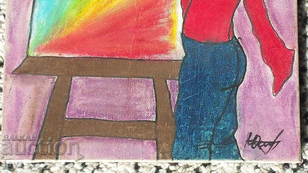 Auction  Painting Master drawing mixed technique / signed