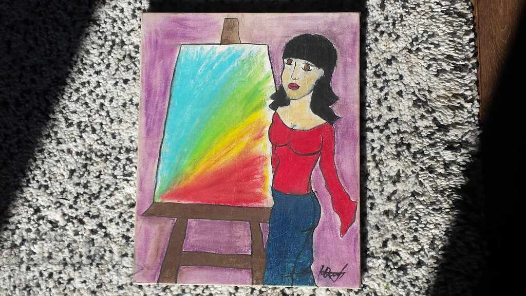 Painting Master drawing mixed technique / signed - 5