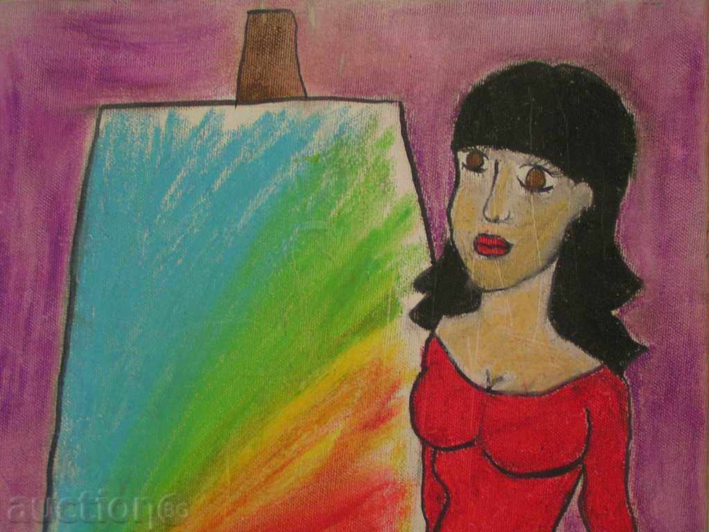 Painting Master drawing mixed technique / signed - 7