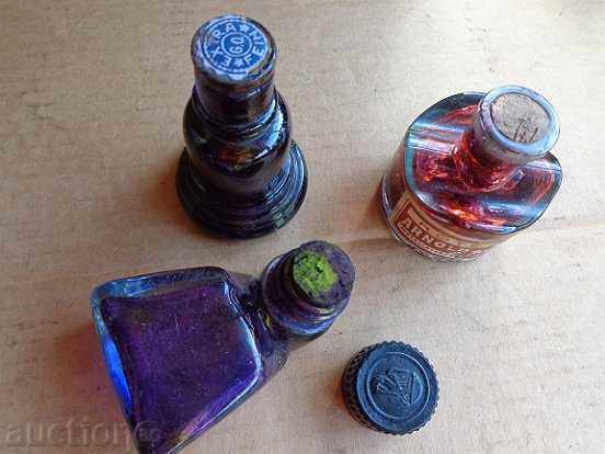 Lot old ink bottles, bottles, ink cartridges - 7 Lot old ink bottles, bottles, ink cartridges - 7