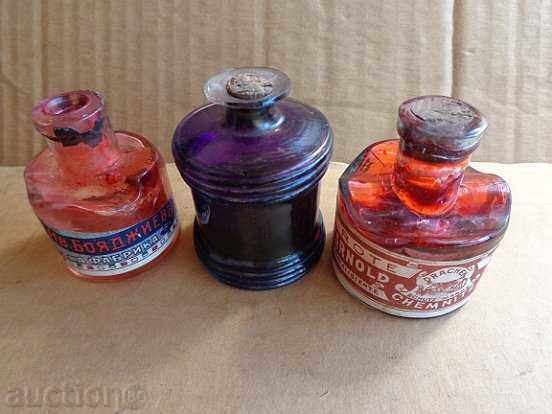 Lot old ink bottles, bottles, ink cartridges - 7 Lot old ink bottles, bottles, ink cartridges - 7