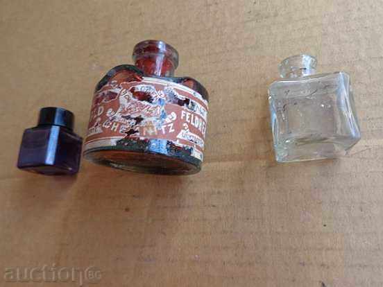 Lot old ink bottles, bottles, ink cartridges - 7 Lot old ink bottles, bottles, ink cartridges - 7