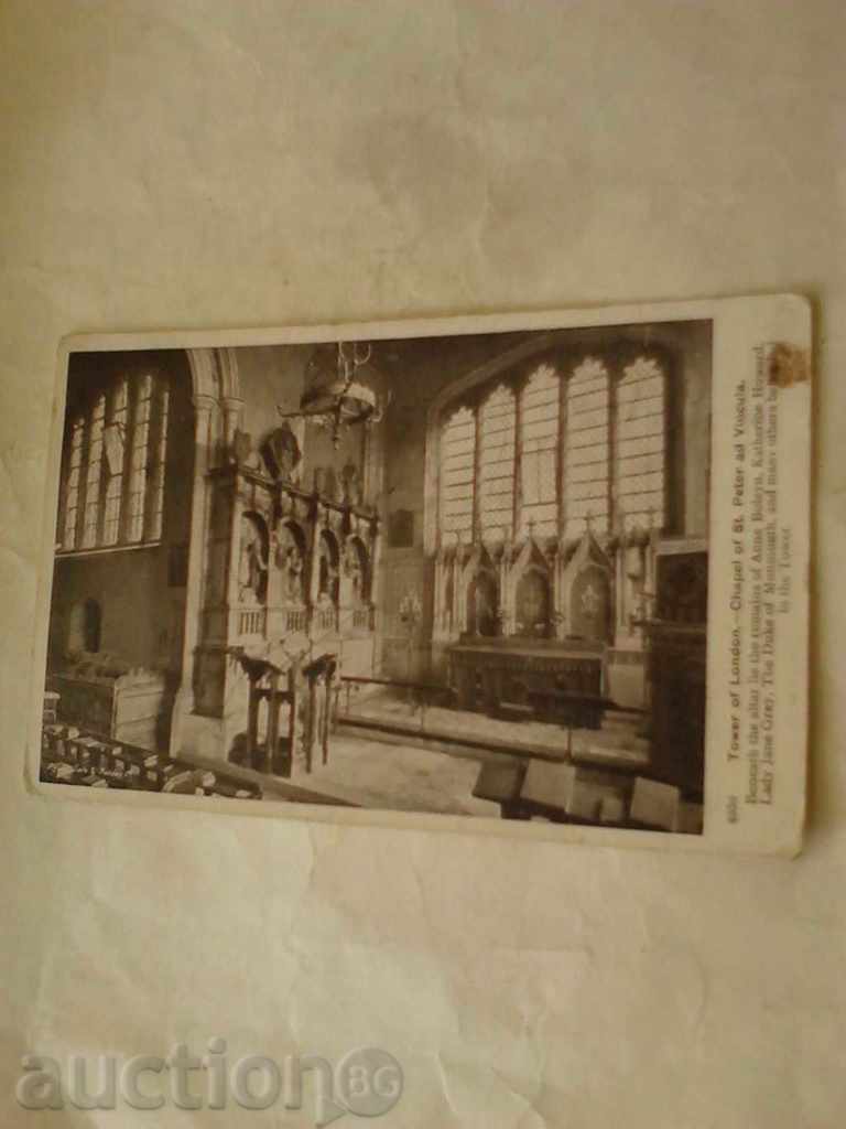 Carte poștală Turnul din Londra Capela Sf. Peter