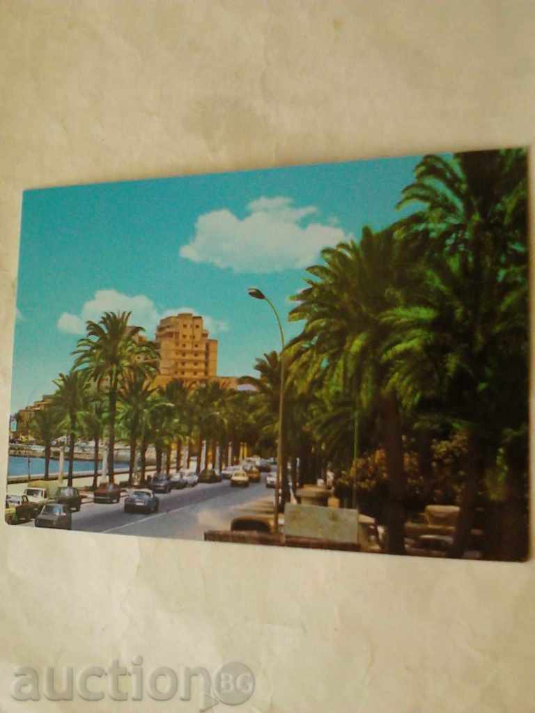 Пощенска картичка Benghazi Ennasser Street 1979