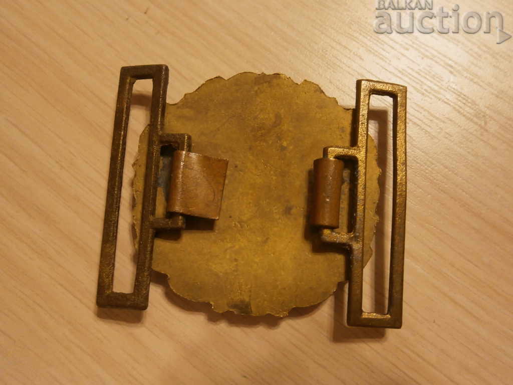 Auction soc officer bronze buckle tin Auction soc officer bronze buckle tin