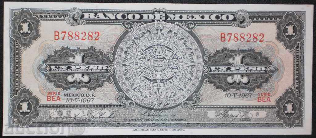 Банkнота  Мексиканско   1  Песос  1967 UNC с цена € 3.58 | 7.00 лв.