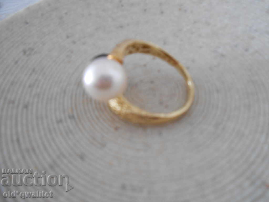 Auction STYLE, MASIVE SILVER RING with 2 Pearls Auction STYLE, MASIVE SILVER RING with 2 Pearls