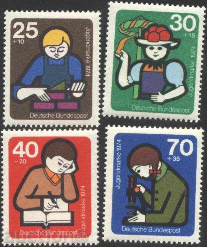 Чисти марки Деца 1974 от Германия