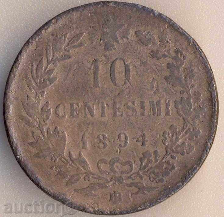 Italia 10 centesimi 1894bi