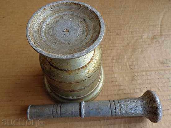 Old aluminum mortar, hammer, mortar - 5 Old aluminum mortar, hammer, mortar - 5