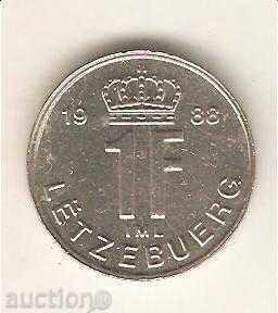 +Люксембург  1  франк  1988 г.