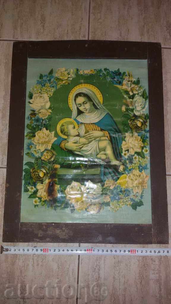 icon lithography Virgin Mary the god's mother with price 25.00 BGN | € 12.78