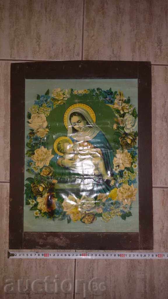 Auction  icon lithography Virgin Mary the god's mother