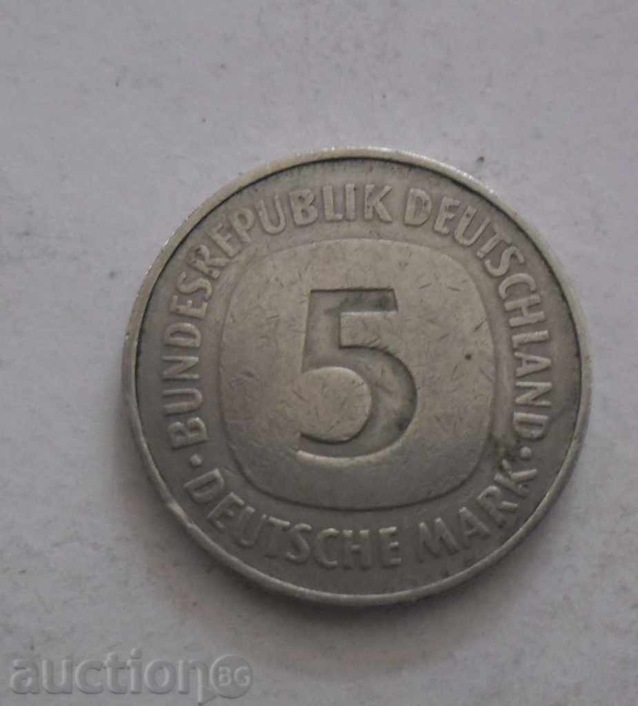 GERMANIA - 5 MARKS - 1975 - J