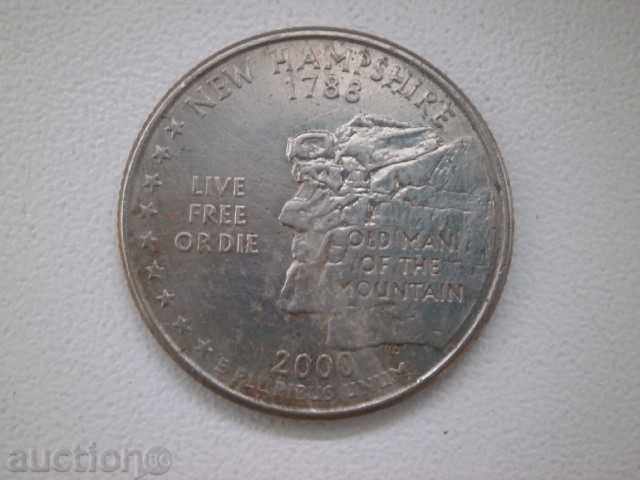 Fourth Dollar-US, 2000, 3W with price 2.00 BGN | € 1.02