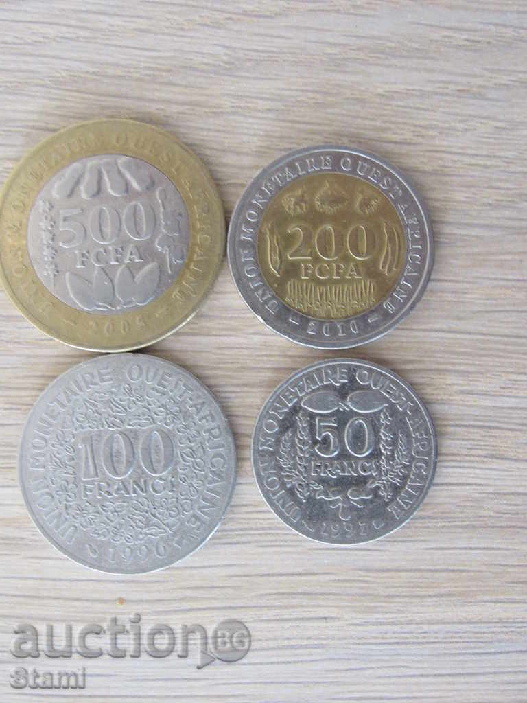 Delivery of Set West African States-500, 200,100, 50 francs, 103m Delivery of Set West African States-500, 200,100, 50 francs, 103m