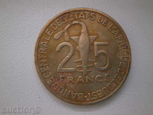 Западни Африкански Щати/Мали/ - 25 франка, 1997 г. - 23 W