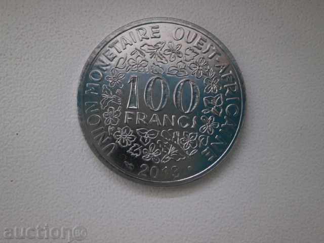 Κρατών της Δυτικής Αφρικής, Μπενίν, 100 φράγκα το 2013, 25 W
