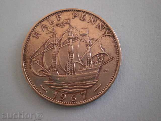 Great Britain, 1/2 penny-1967-28 W