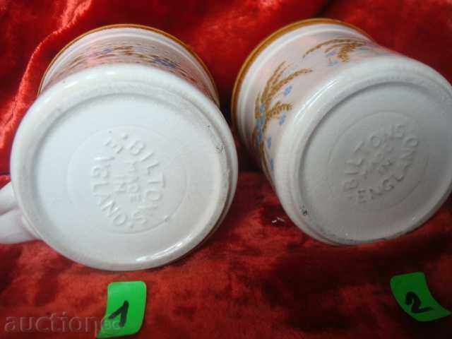 Cups for coffee, tea, old porcelain, painted England, min. century with price 14.95 BGN | € 7.64 Cups for coffee, tea, old porcelain, painted England, min. century with price 14.95 BGN | € 7.64