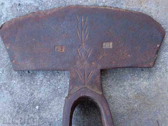 Mop, an old wrought iron tool, a chap, an agricultural instrument - 5
