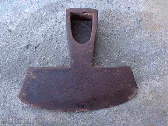 Mop, an old wrought iron tool, a chap, an agricultural instrument - 6