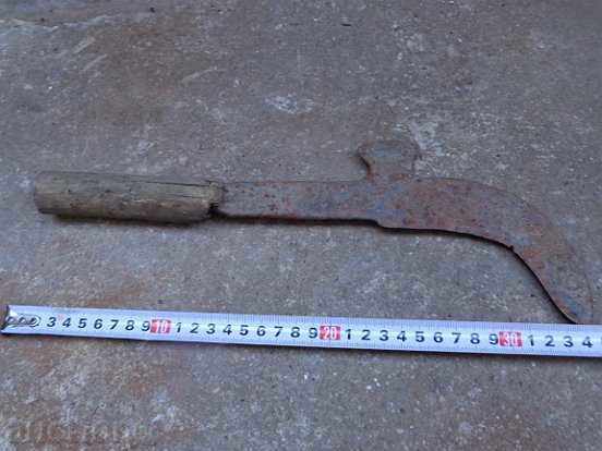 Auction Handle, instrument, hand forged cutter, chopper, machete Auction Handle, instrument, hand forged cutter, chopper, machete