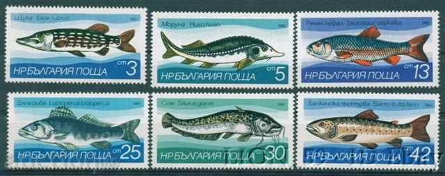 3203 Η Βουλγαρία 1983 γλυκού νερού ψάρια **