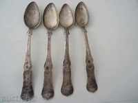 4 pieces of silver spoon Ottoman Empire 19th Century