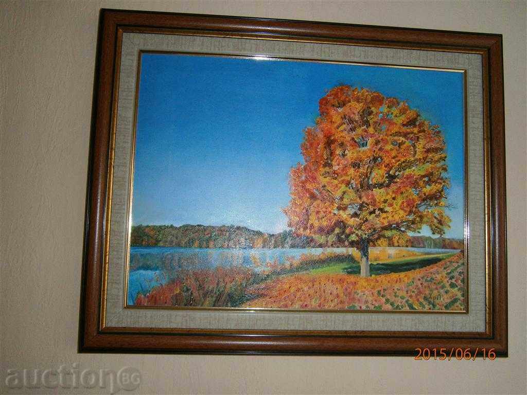 Picture - AUTUMN LANDSCAPE - Oil on canvas Hrista Panteva with price 200.00 BGN | € 102.26 Picture - AUTUMN LANDSCAPE - Oil on canvas Hrista Panteva with price 200.00 BGN | € 102.26