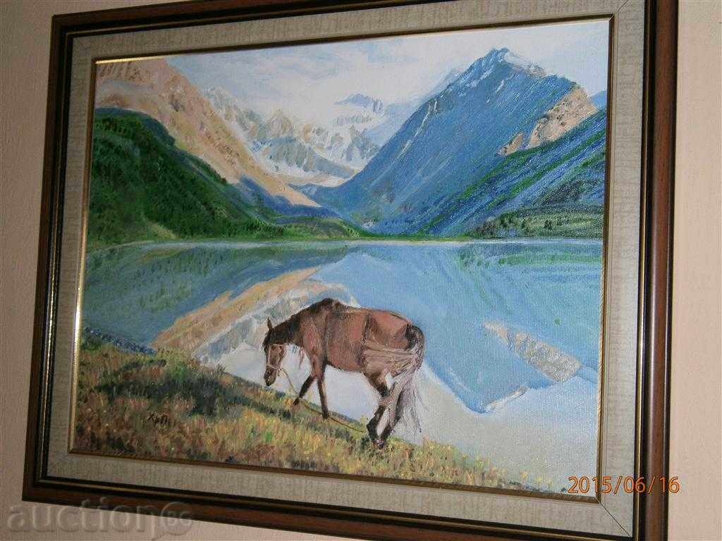 Picture - IN THE MOUNTAIN - Oil on canvas Hrista Panteva - 5 Picture - IN THE MOUNTAIN - Oil on canvas Hrista Panteva - 5