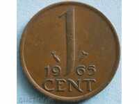 Холандия 1 цент 1965г.