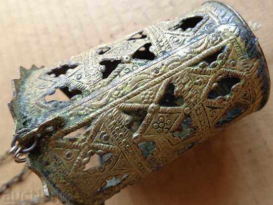 Livrarea lumânare veche de bronz, icoana, religie, cruce