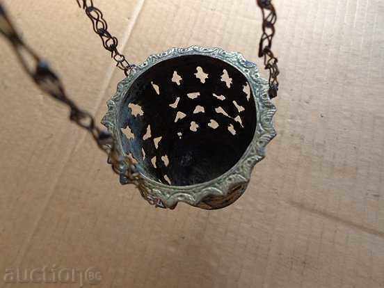 lumânare veche de bronz, icoana, religie, cruce - 6