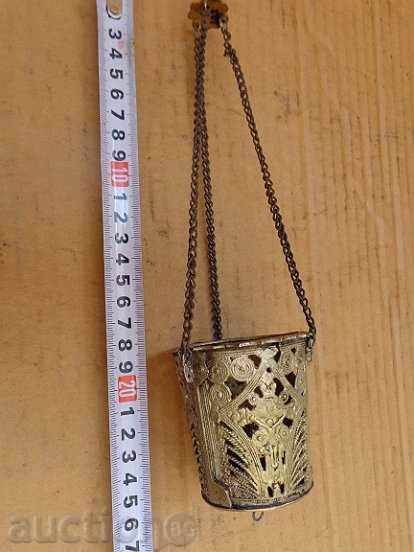 Auction Old bronze candlestick, icon, religion, cross Auction Old bronze candlestick, icon, religion, cross