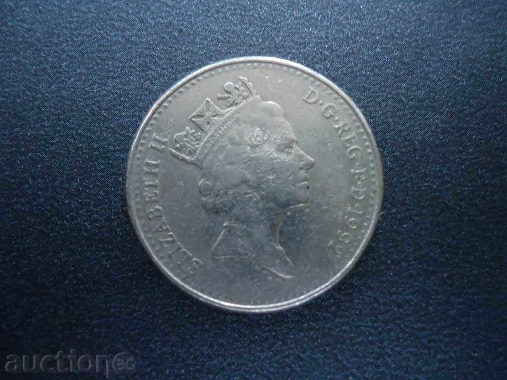 10 pence 1992 UK cu preț € 0.99 | 1.94 BGN